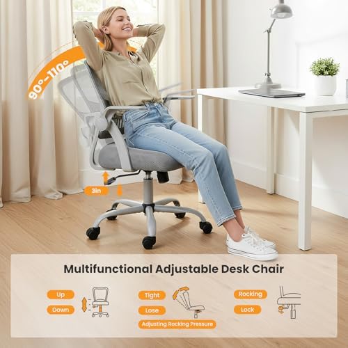 Sweetcrispy Computer Desk Chair, Home Office Chair, Lumbar Support - Image 6