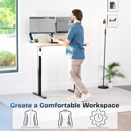 VIVO Light Wood 48 x 30 in Standing Desk, DESK-KIT-1B5C - Image 4