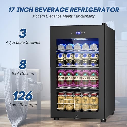 Velivi 17Inch Beverage Refrigerator and Cooler Freestanding - Image 2