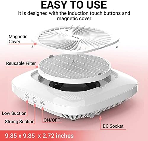 MelodySusie Classic Nail Dust Collector SPro for Acrylic Nail Filing - Image 4