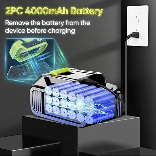 Leaf Blower Cordless Jet Fan Blower 100000 RPM Fan 21V Battery Charger Handheld Electric Blower for Car Drying Patio Garden Care - Image 2