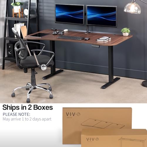 VIVO Dark Walnut 60 x 24 in Standing Desk, DESK-KIT-E2B1D - Image 4