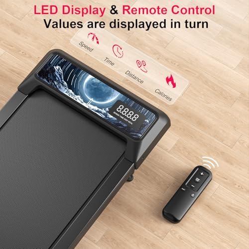 Under Desk Treadmill with Incline and Handlebar | Compact Treadmill，Perfect for Running, Walking & Under-Desk Use，Quiet Operation for Home or Office - Image 3