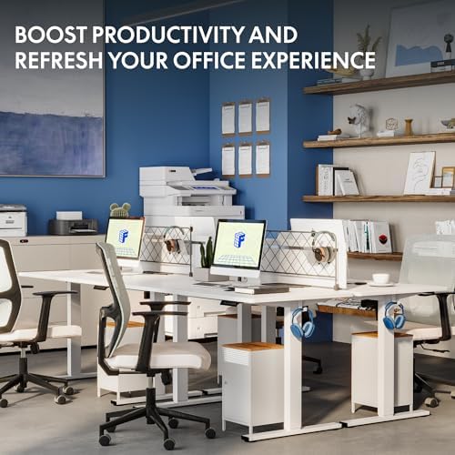 FLEXISPOT 48"x30" Electric Standing Desk, White - Image 4