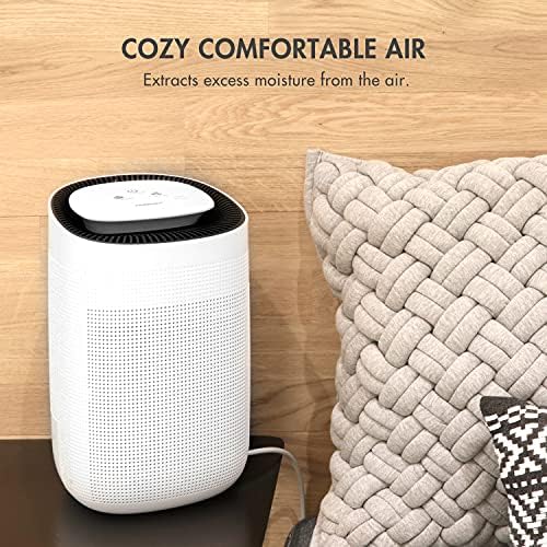 Tenergy Sorbi 1000ml Air Dehumidifier w/Purifying Function, True HEPA Filter, Auto Shutoff, Touch Control Adjustable Air Speed, Ultra-Quiet, Ideal for Closets & Bathrooms - Image 2
