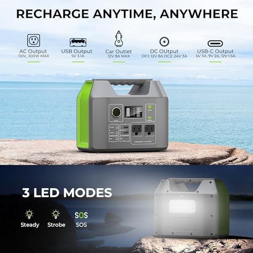 Portable Solar Generator 300W Power Station with 60W Foldable Solar Panel - Image 3