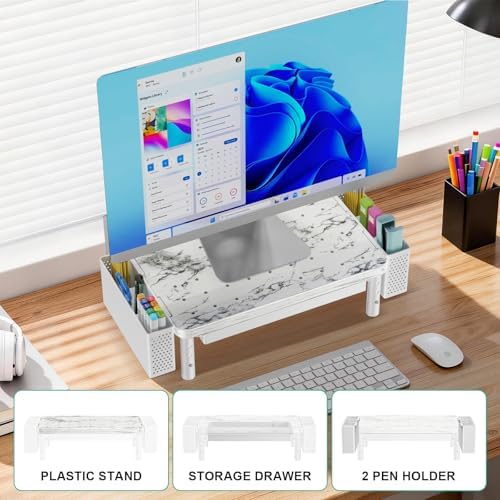 WALI Computer Monitor Stand with Storage and Pen Holder - Image 6