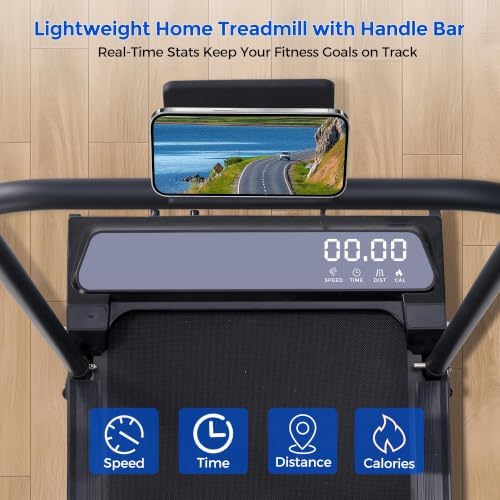 Compact Walking Pad Treadmill with Handle Bar and Incline for Home, 2026 Upgrade Portable Walking Treadmill with Handles, 3.0HP Walking Pad for Exercising, 0.6-7.6MPH, 350LBS - Image 5