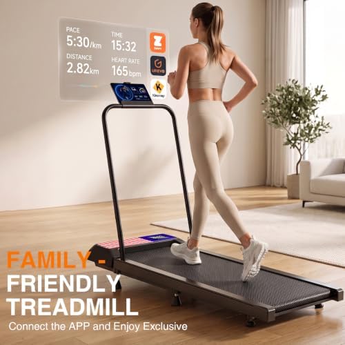 Walking with Incline Pad and Handle Bar, 2.5HP Low Noise Treadmill, 270lbs - Image 6