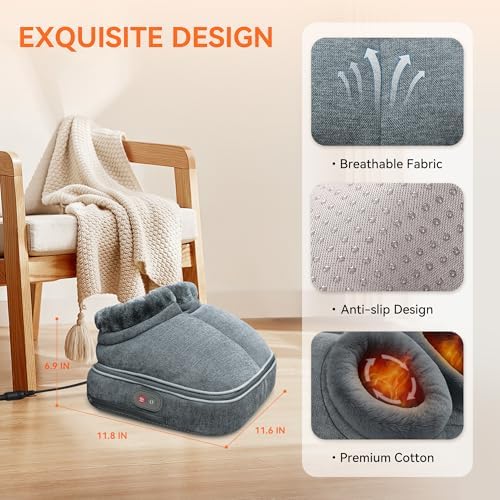 Snailax Shiatsu Foot Massager with Heat, Deep Kneading Foot Warmer, Size 13 - Image 7