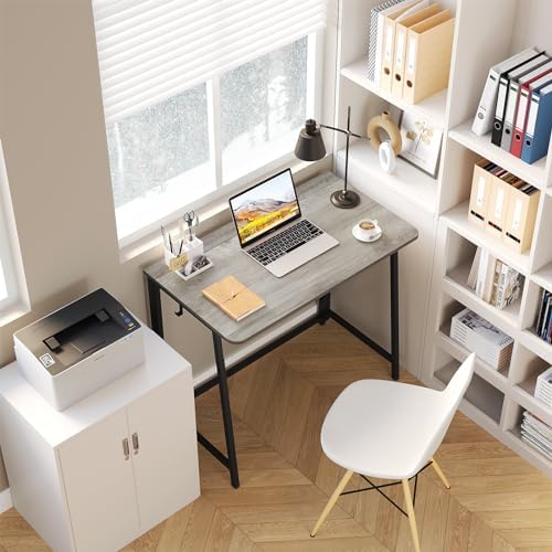 WOHOMO Folding Desk 31.5" Foldable Computer Table for Small Spaces GrayWash - Image 4