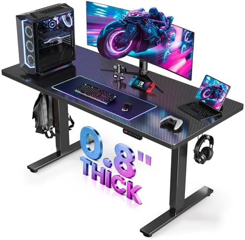 SIAGO Electric Standing Desk Adjustable - 63 x 24 Inch Sit Stand up Desk with Cable Management - 3 Memory Preset Adjustable Height Table by SIAGO