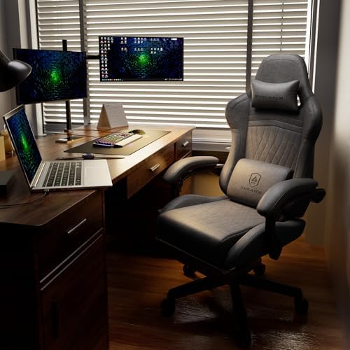 GTPLAYER Gaming Chair, Comfort Computer Office Chair for Adults, Grey - Image 2