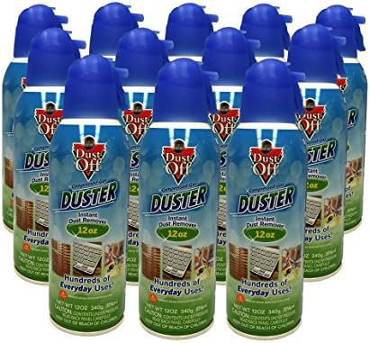 New 12 Pack Dust Off Compressed Gas Duster 12 oz by Unknown