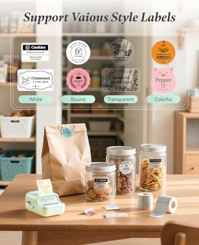 NIIMBOT B21 Label Maker, 2 Inch Portable Inkless Label Machine, Mint Green - Image 5