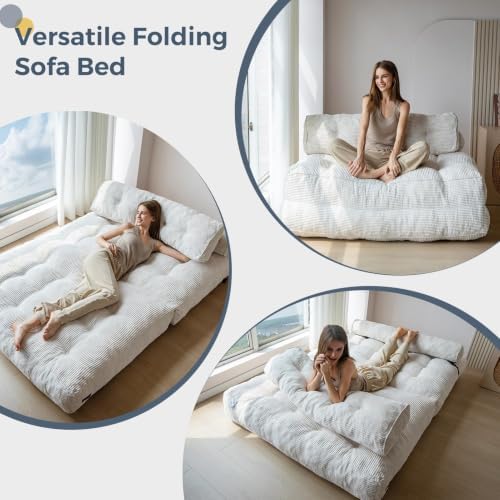 MAXYOYO Folding Sofa Bed, Convertible Chair Bed with Pillow - Image 3