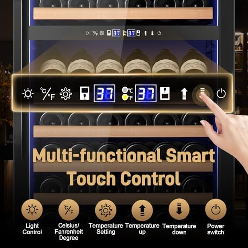 Velivi 24" Inch Dual-Zone Wine Fridge Freestanding/Built-in Wine Cooler - Image 2