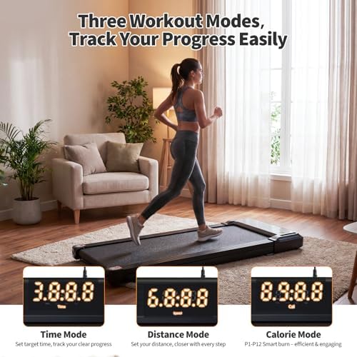 NEWBULIG Walking Pad Treadmill for Home, Lightweight Walk Machine with Remote Control and LED Display, Portable Treadmill Under Desk for Walking, Jogging, Running - Image 4