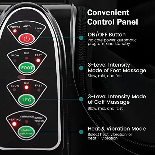 COSTWAY Foot and Calf Massager, Shiatsu Heated Electric Foot Massager - Image 6