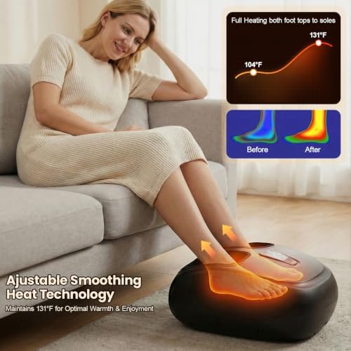 DOMNIU Shiatsu Foot Massager with Heat, Plantar Fasciitis Relief, Fits 13" - Image 2