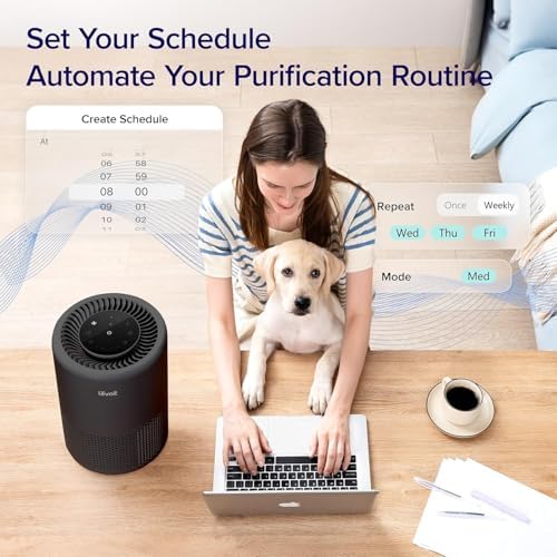 Levoit Air Purifier for Home PetsBedroom Dorm Room, Smart & Voice Control, (Pack of 2) - Image 3