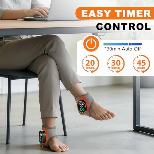 2-Pack Cordless Foot & Ankle Massager, Heated Ankle Heating Pad - Image 5