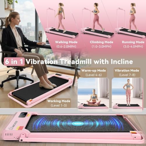 ANCHEER Walking Pad with Incline - Under Desk Treadmill with Handle Bar - Image 2