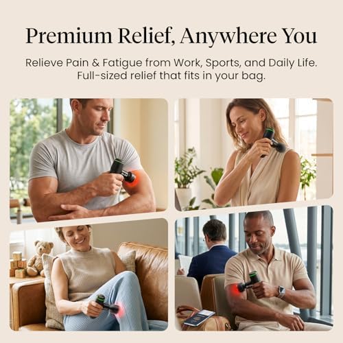 BOB AND BRAD Q2 Ultra Max Mini Massage Gun, Deep Tissue Back Handheld Massager with Infrared Heat Therapy, 5-11mm Amplitude, FSA Approved Portable Percussion Muscle Massager Gun Fathers Day HSA - Image 7
