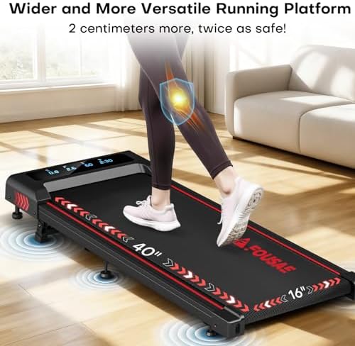 Walking Pad with Incline, FOUSAE 6.2MPH Walking Pad Under Desk Treadmill with 10% Incline, Full Screen LED Display, 2.75HP Brushless Drive, 12 HIIT Programs, Remote Control, 350 LBS Capacity - Image 6
