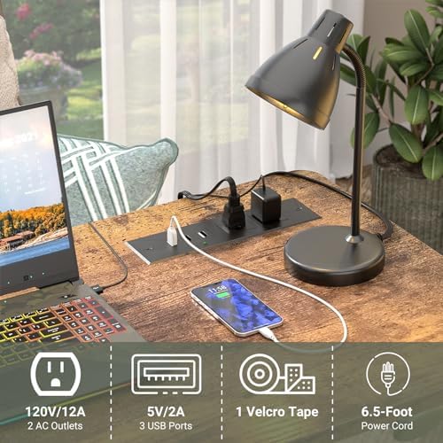 Besiost 32" Height Adjustable Standing Desk with Power Outlets - Manual Rolling Stand Up Desk with Wheels Small Portable Computer Desk Mobile Laptop Table with Storage Shelves for Home Office, Rustic - Image 4