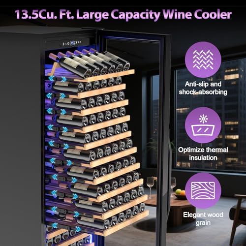 Velivi 24'' Wine Cooler Tall Wine Fridge Freestanding/Built in Large - Image 3