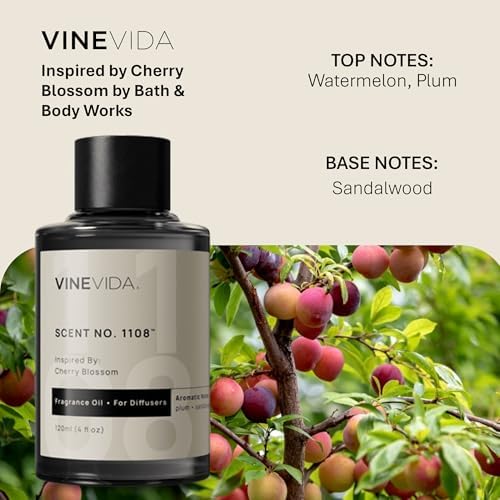 VINEVIDA [4 Fl Oz] Scent NO. 1108 Fragrance Oil for Cold Air Diffusers, Aromatic Notes of Plum Sandalwood Watermelon, Essential Oils for Diffuser Oil Refill & Air Freshener Room Spray - Image 2