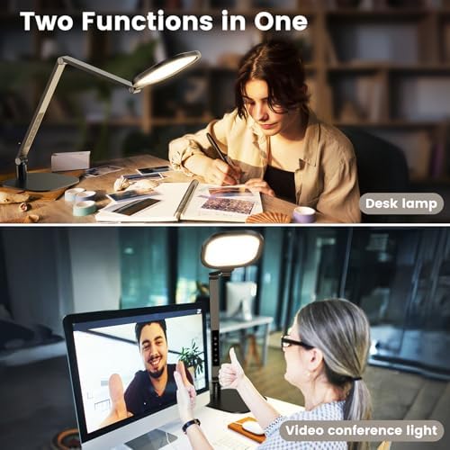 LitONES Desk Lamp for Home Office, Tall Computer Ring Light with CRI 97.8 - Image 2