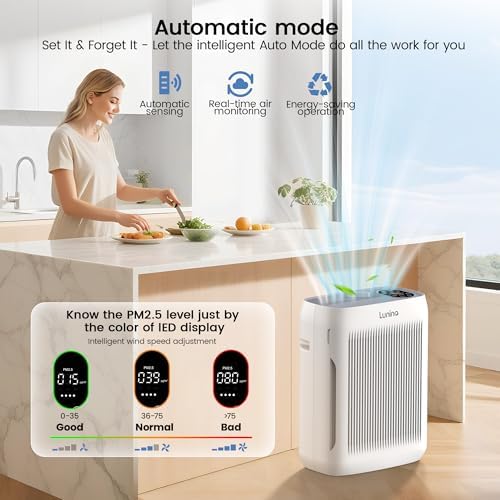LUNINO Air Purifiers for Home Large Room, up to 3000 Sq Ft, H13 Hepa Filter - Image 3