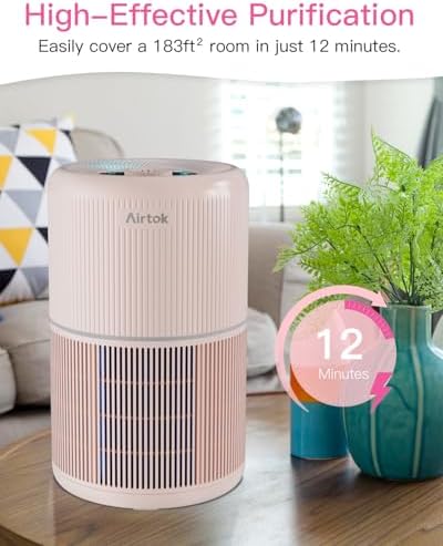 2 Pack Air Purifier for Home Bedroom with H13 True HEPA Filter for Smoke, Smokers, Dust, Odors, Pollen, Pet Dander | Quiet 99.9% Removal to 0.1 Microns | Pink Available for California - Image 6