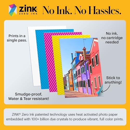 Kodak Printomatic Instant Camera (Grey) Gift Bundle + Zink Paper (20 Sheets) + Deluxe Case + 7 Fun Sticker Sets + Twin Tip Markers + Photo Album. - Image 4