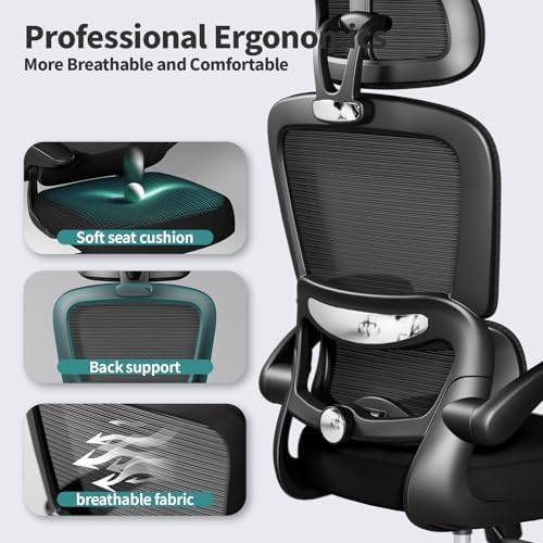 TRALT Office Chair Ergonomic Desk Chair - Gaming Chair with Lumbar Support - Image 4