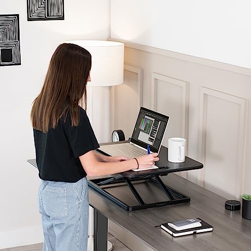 VIVO Black 26 in Single Top Standing Desk Converter, DESK-V001J - Image 5