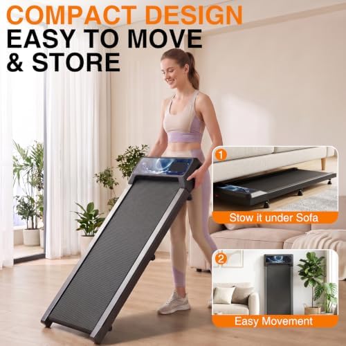 Walking with Incline Pad and Handle Bar, 2.5HP Low Noise Treadmill, 270lbs - Image 4