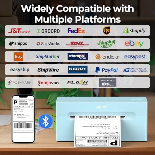 Nelko Bluetooth Thermal Shipping Label Printer, 4x6 Thermal Label Printer - Image 5