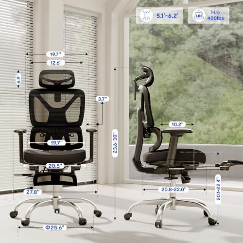 FLEXISPOT ErgoX Premium Ergonomic Office Chair Black FM-FT - Image 2