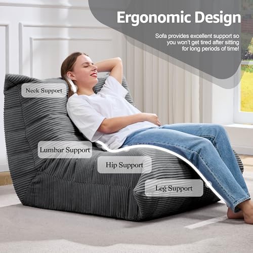 Hobestluk Big Bean Bag Chairs for Adults Fireside BeanBag Couch Togo Sofa - Image 5