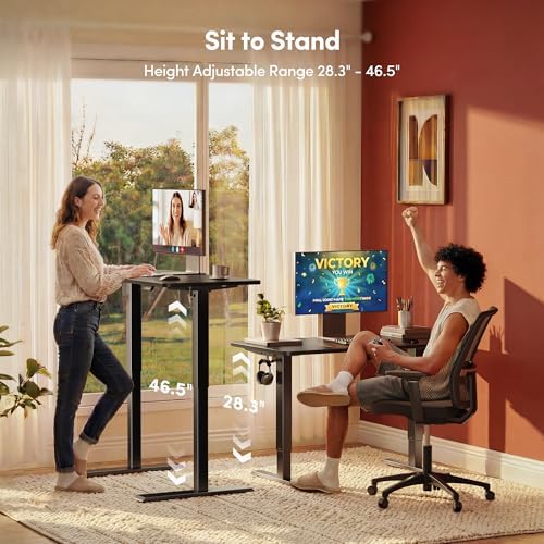 FEZIBO Standing Desk 32 × 19 Inch Electric Height Adjustable, Black - Image 5