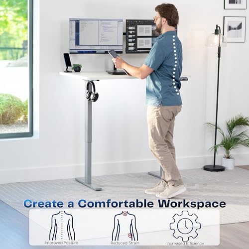 VIVO White 48 x 30 in Standing Desk, DESK-KIT-1G5W - Image 4