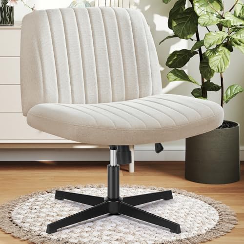 DUMOS Criss Cross Chair, Cross Legged Vanity Chair, Home Office by DumosLifestyle