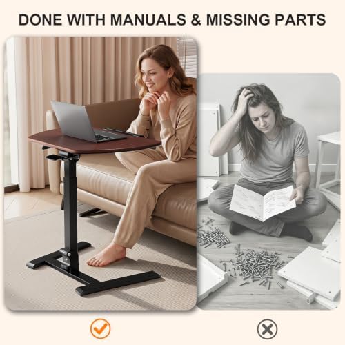 ROMOON Folding Standing Desk with Wheels: No-Assembly, Height Adjustable - Image 4