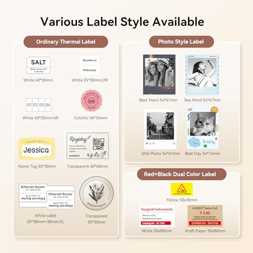 NIIMBOT B21 Pro 300 DPI Bluetooth Label Maker with Tape, Beige - Image 5