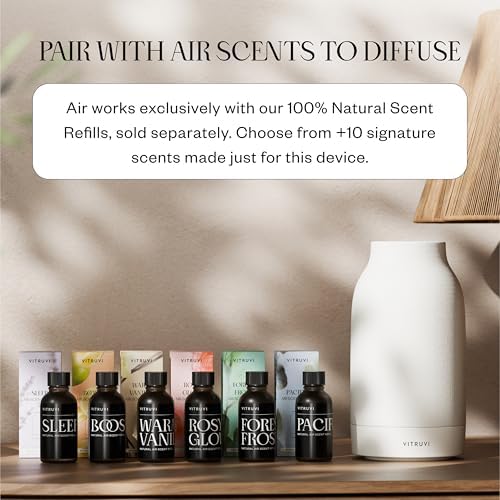 Vitruvi Air Waterless Diffuser for Home, 1500 Sq Ft Coverage | Diffusers for Home, Oil Diffuser, Housewarming Gift, Ceramic Finish, 5 Adjustable Scent Strengths | Vanilla - Image 4