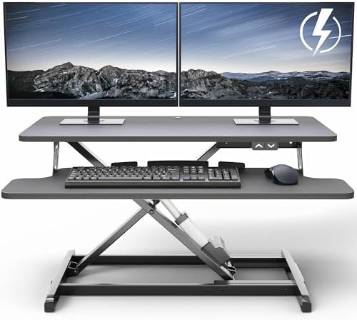 VIVO Black 32 in Electric Standing Desk Converter, DESK-VE32B by VIVO