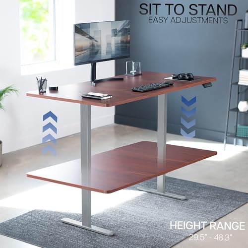 VIVO Dark Walnut 71 x 36 in Standing Desk, DESK-KIT-E2G7D-36 - Image 6